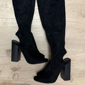 Aldo Black Over the Knee Boots